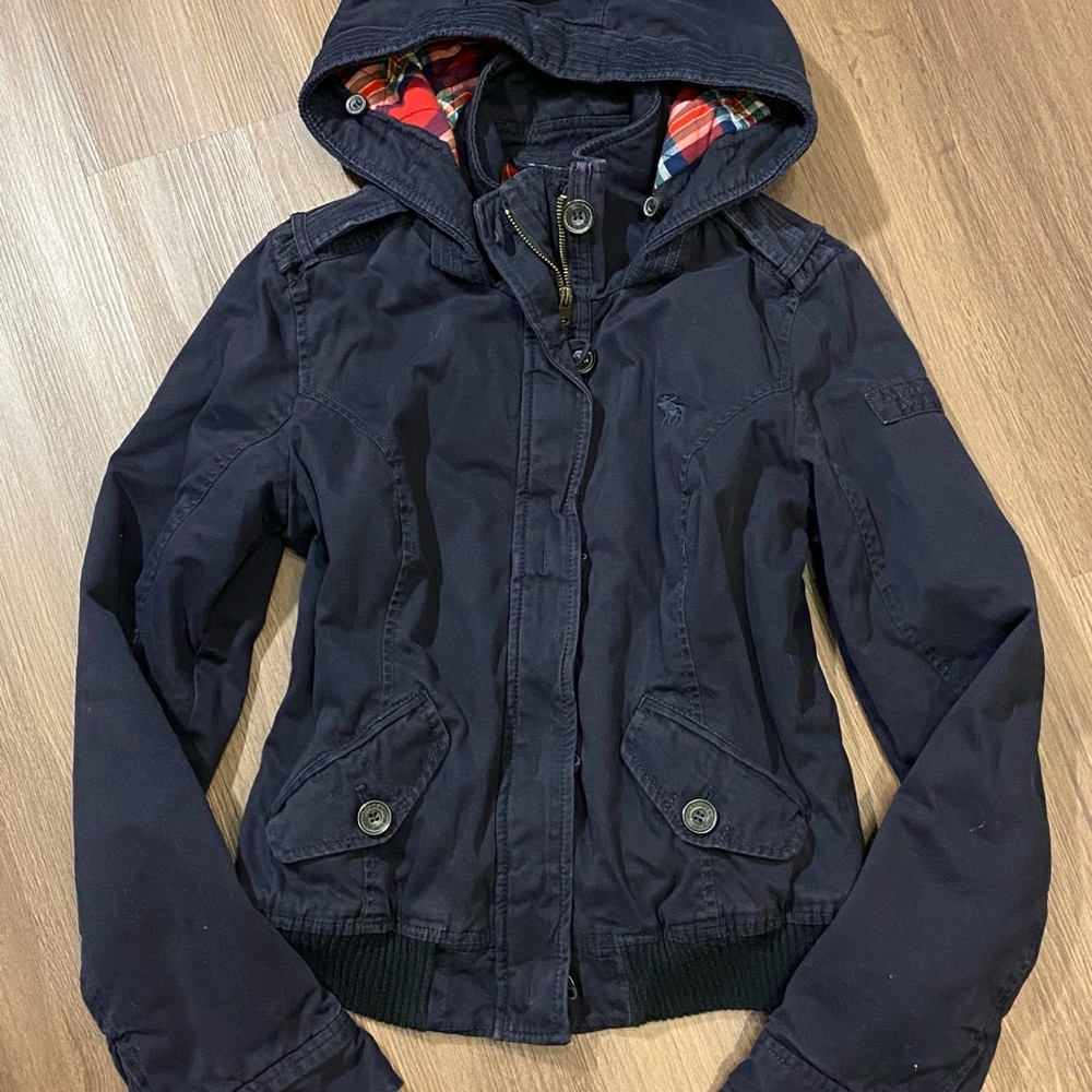 Vintage Hollister Fur-Hood Bomber Jacket